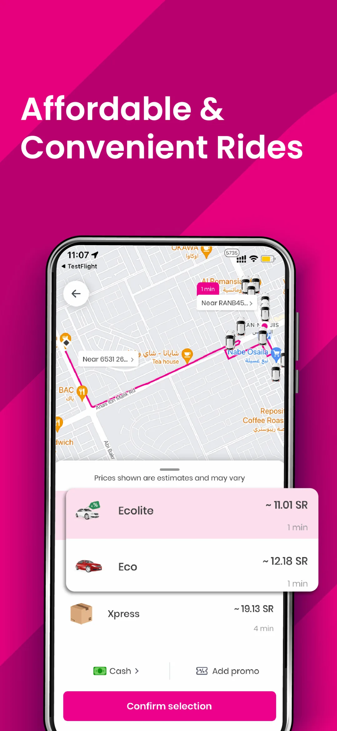 Jeeny app screen