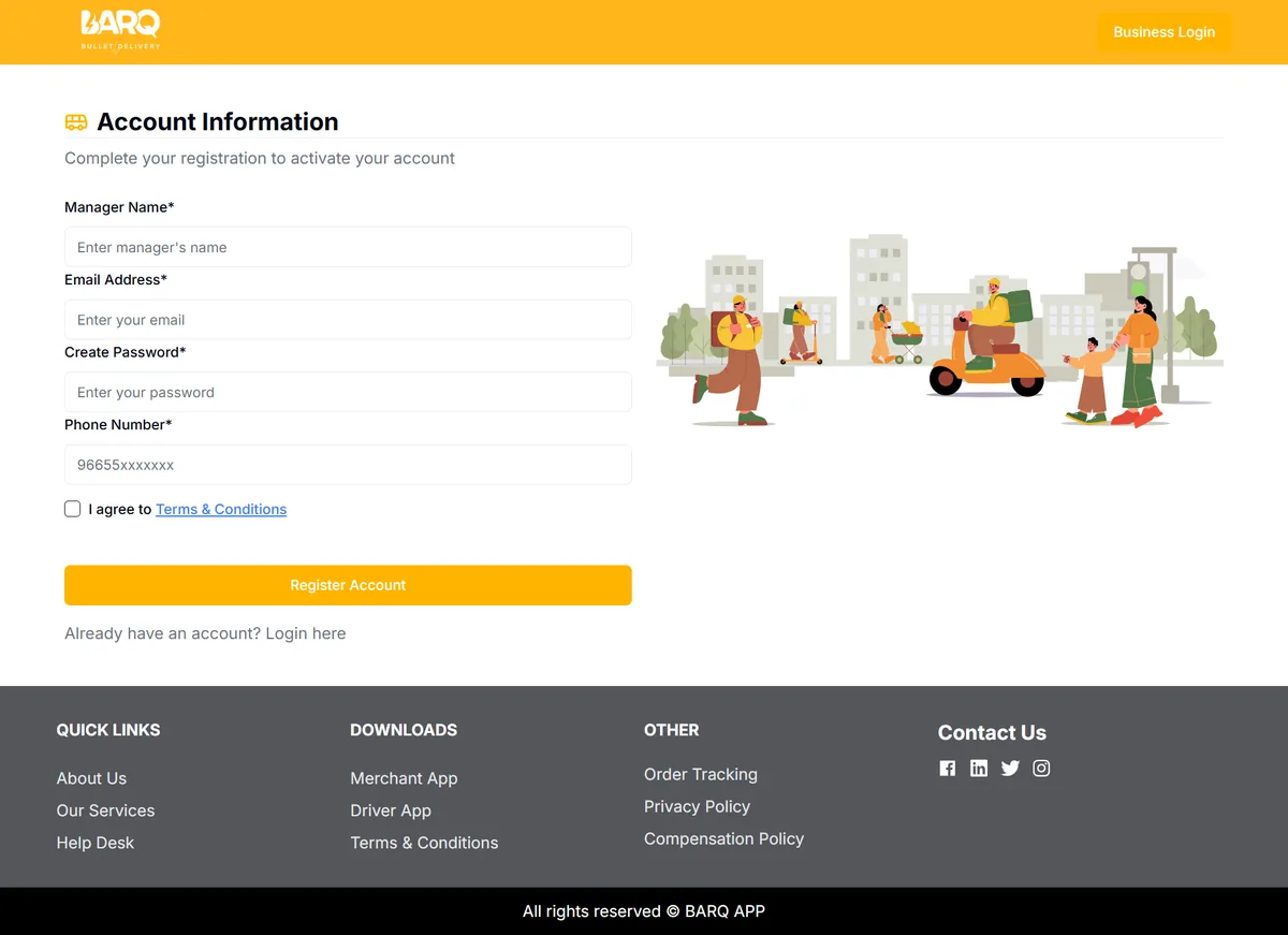Courier Platform page 2