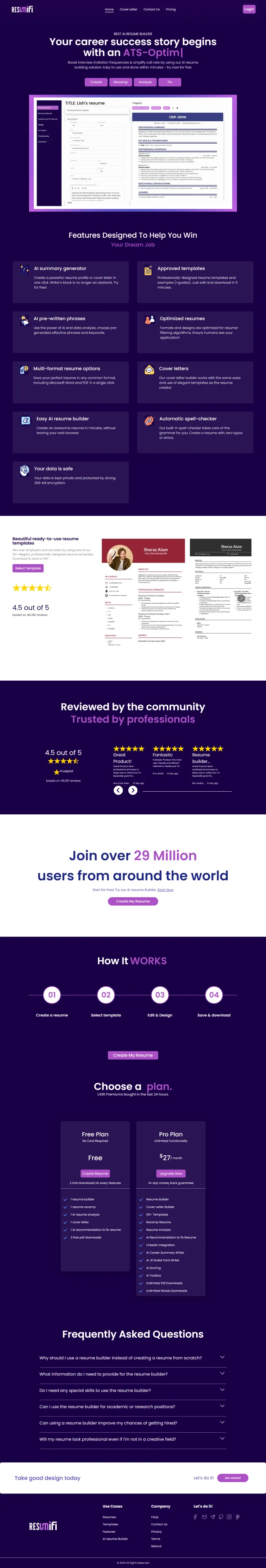 Resumifi web app